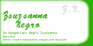 zsuzsanna negro business card